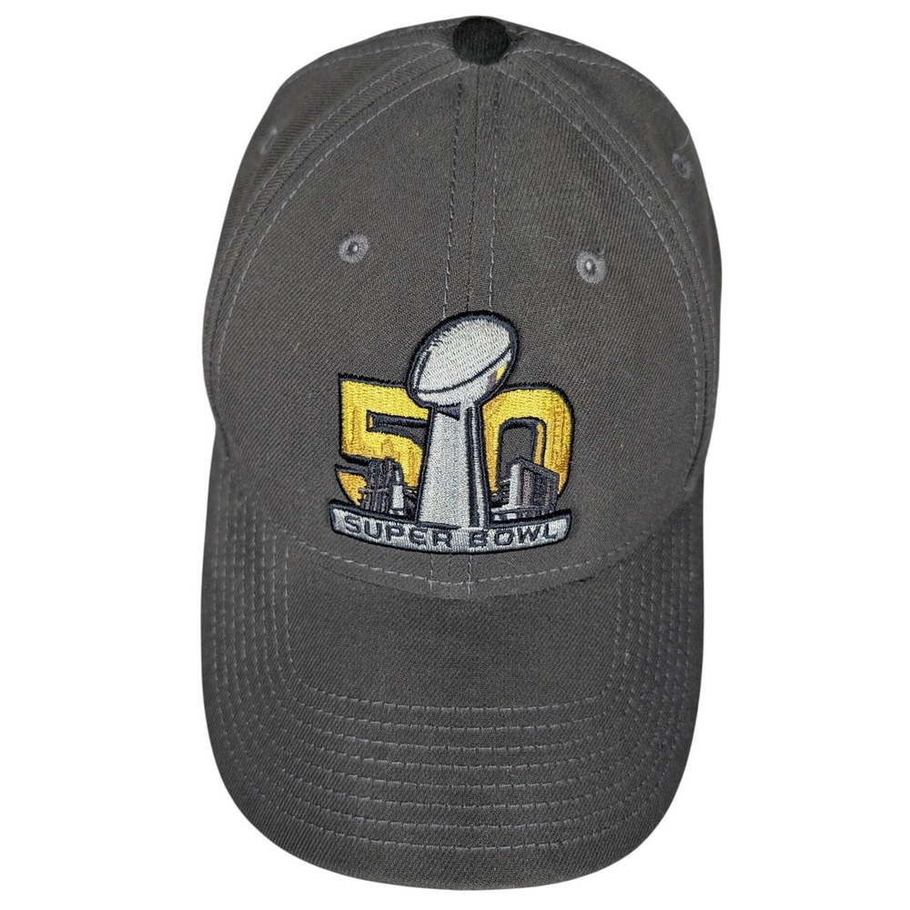 New Era Super Bowl 50 San Francisco CA NFL Adjustable Hat Charcoal Gray Cap
